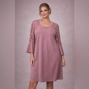 💜Mlle Gabrielle Rose Pink Midi Dress